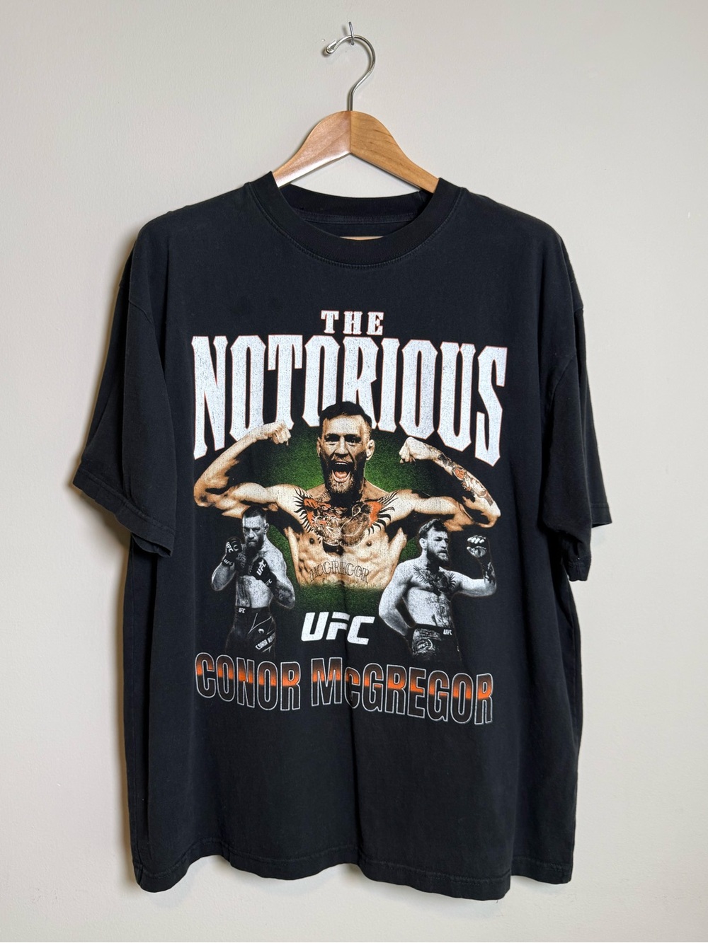 UFC | Conor McGregor "The Notorious" Graphic T-Shirt | Black | Size XL